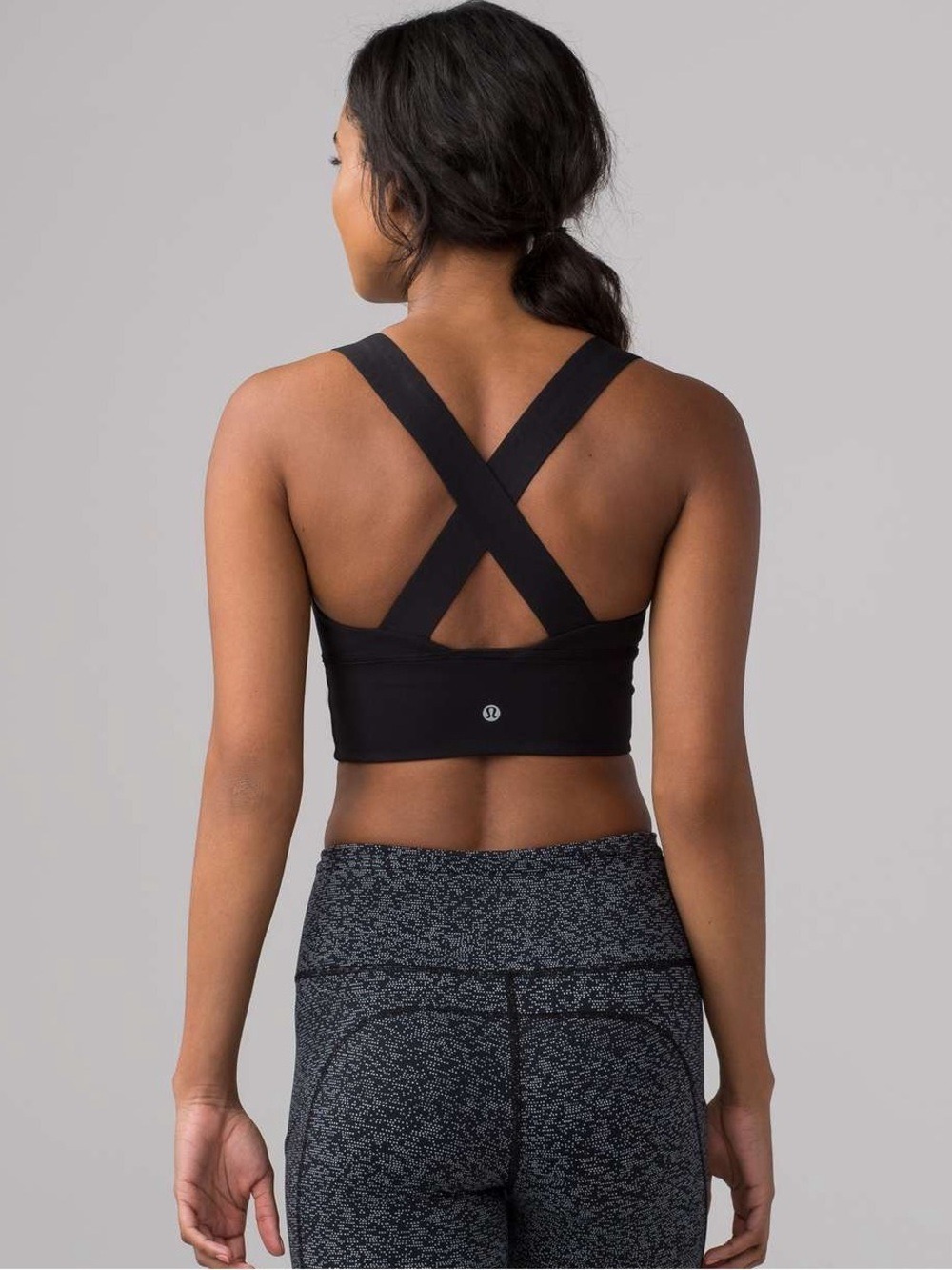Lululemon Hold Your Form Bra Black High Support Longline Cross Back Size 4 - Picture 8 of 9